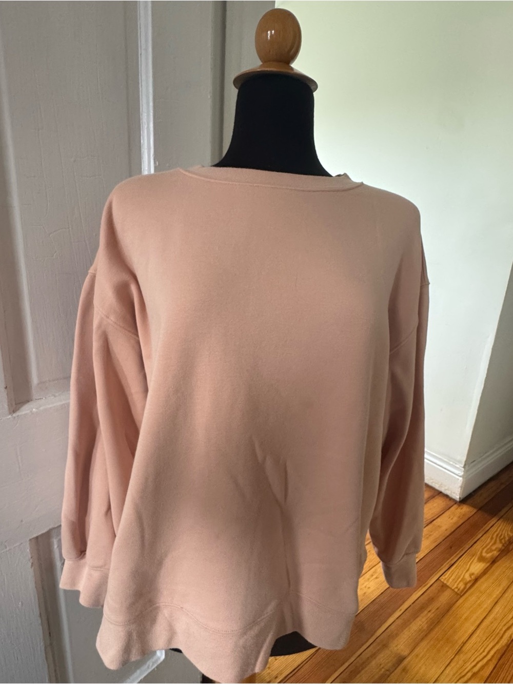 Fabletics peach fleece crewneck